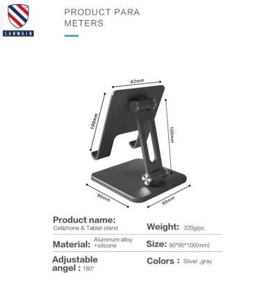 Lanwain London Tablet Stand Holder I Desktop POS Meja Kasir Aluminium Small