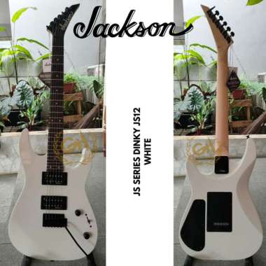 Jackson JS Series Dinky JS12 Electric Guitar, Amaranth FB white