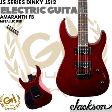 Jackson JS Series Dinky JS12 Electric Guitar, Amaranth FB metallic red