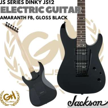 Jackson JS Series Dinky JS12 Electric Guitar, Amaranth FB gloss black