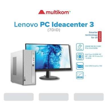 PC DESKTOP Lenovo IdeaCentre 3 7DID i3-12100 4GB 256GB DOS