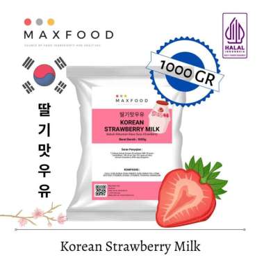 1KG KOREAN STRAWBERRY MILK SHAKE / BUBUK MINUMAN RASA STROBERI KOREA