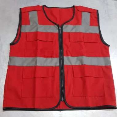 ROMPI SAFETY PROYEK BAHAN DRILL 4 KANTONG ROMPI PROYEK DRILL 4 KANTONG Merah