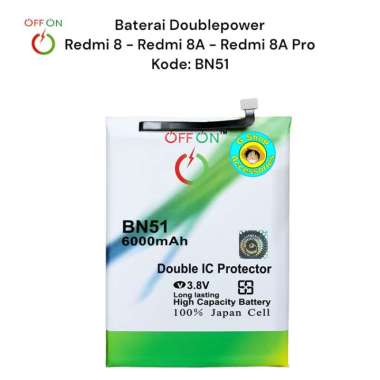 Promo Terbatas !!!!! Baterai Batre Doublepower Xiaomi Redmi 8 Redmi 8A Redmi 8A Pro Bn51 Multicolor