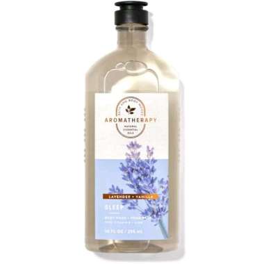 BATH & BODY WORKS BBW AROMATHERAPHY SLEEP LAVENDER VANILLA BODY WASH + FOAM BATH WITH VITAMIN E + AL