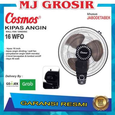 PROMO KIPAS ANGIN WALL COSMOS 16 WFO 16 INCH 16WFO KIPAS ANGIN DINDING packing bubble
