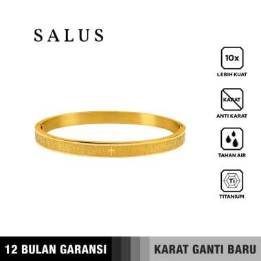Emrys SALUS Titanium Real Anti Karat Gelang Titanium Pria Wanita Gold