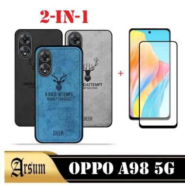 Case DEER OPPO A98 5G Softcase Motif Jeans Casing Handphone hardcase silicon terbaru