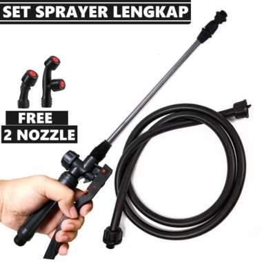 PAKET LENGKAP SET ALAT SEMPROT SPRAYER STIK + SELANG + NOZZLE SPRAYER