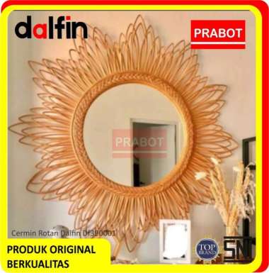 Cermin rotan dalfin df390001/Kaca cermin rotan sintetis Multicolor