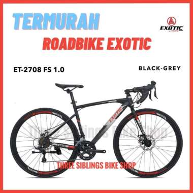 SEPEDA BALAP ROADBIKE EXOTIC by PACIFIC ET-2708 FS 1.0 700cc Black Grey