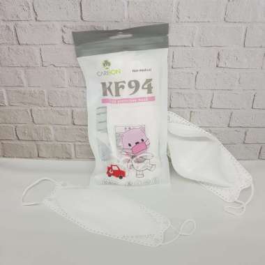 MASKER KF94 ANAK HITAM PUTIH 4PLY / Masker KF 94 MODEL KOREA KIDS 4 PLY isi 10 PCS / Masker Anak Hit