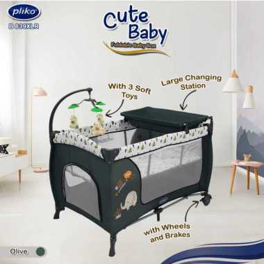 Pliko B 839 XLR Cute Baby Box Tempat Tidur Bayi - OLIVE