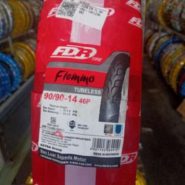 Ban Matic FDR 90/90-14 Flemmo Tubeless Ban Luar Belakang Motor Matic