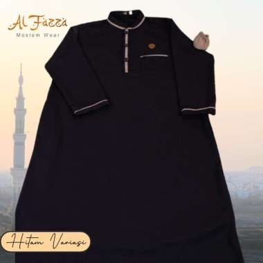 Jubah Classic Ilyasa Jubah Gamis Pria Jubah Pria Jubah Arab Jubah Al Haramain Hitam Variasi XL