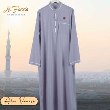 Jubah Classic Ilyasa Jubah Gamis Pria Jubah Pria Jubah Arab Jubah Al Haramain Abu Variasi L