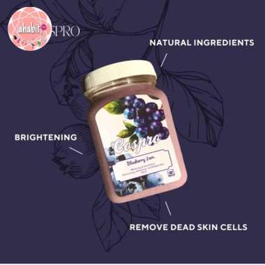 COSPRO Body Scrub Body Salt Spa BLUEBERRY-500gr Whitening & Smoothing