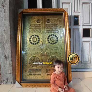 Kaligrafi pintu ka'bah super jumbo 140x90cm islami mewah