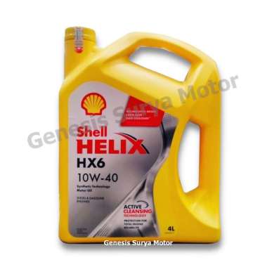 Oli Shell Helix HX6 10W-40 4Liter Synthetic Technology Motor Oil