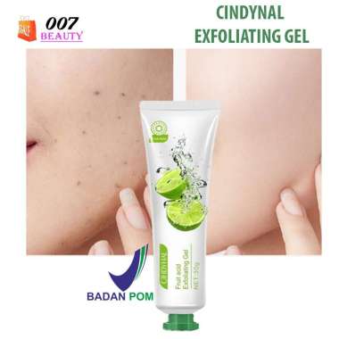 [BPOM]CINDYNAL Fruit Acid Exfoliating 30 Gr Facial Glowing Blackhead Cleaner Body Expoliating Gel