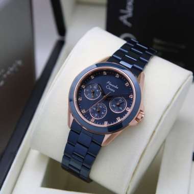 Jam Tangan Wanita ALEXANDRE CHRISTIE Original AC 2A50 BF BLUE ROSEGOLD