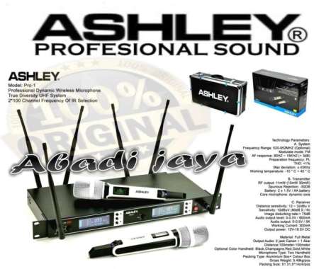 mic wireless ashley pro 1 / pro1 white edition 6 antena original