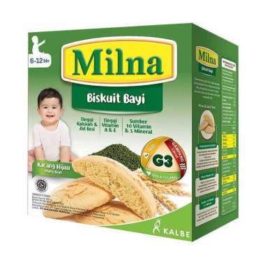 Promo Harga Milna Biskuit Bayi 6 Kacang Hijau 130 gr - Blibli