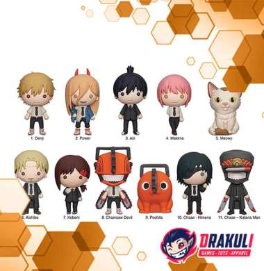 Sunrisepop Chainsaw Man 3D Foam Bag Clip Series 1 Figure Blind Box