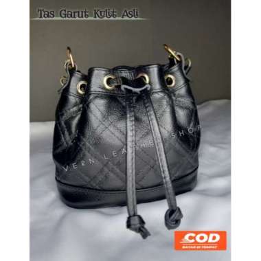 Tas Wanita Serut Kulit Sapi Asli Dompet Hijau