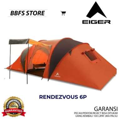 EIGER ORIGINAL RENDEZVOUS 6P TENT TENDA KEMPING OUTDOOR ADVENTURE
