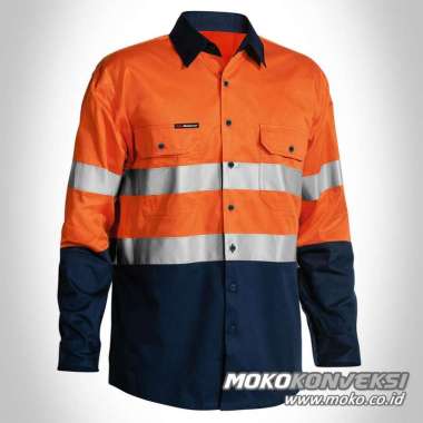 KATELPAK LAPANGAN wearpak proyek bengkel mahasiswa kantor outdoor COVERALL TAMBANG ORANG NAVY BLUE S