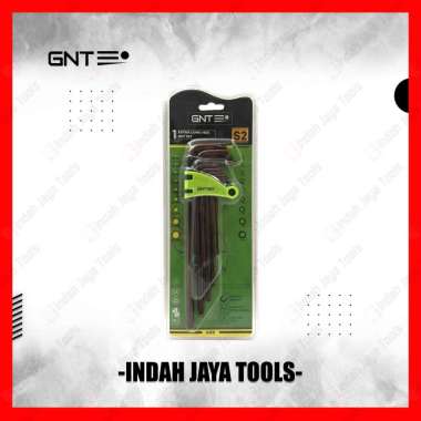 GNT TAMPER Kunci L Set 9 Pcs BINTANG Panjang EXTRA LONG Lubang Hex Key