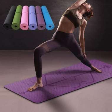 Karpet Pilates Yoga Mat Anti Slip TPE PROlite 60 PURPLE-UNGU