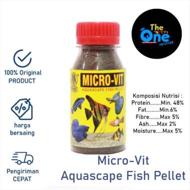 Makanan Ikan MicroVit 50gr Pelet Ikan Aquascape Ikan Kecil Ikan Hias