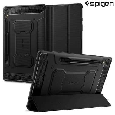 Spigen Rugged Armor Pro Case Samsung Galaxy Tab S9 11 - Flip Cover Casing Tablet Black Hard Back Cov
