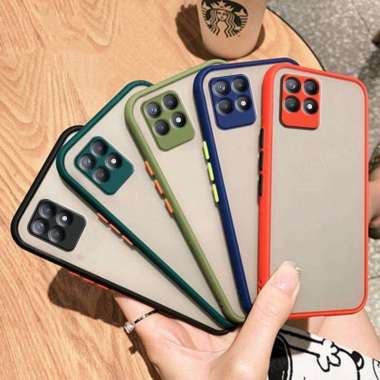 Soft Case Oppo Realme 8i Soft Aero Color Button Matte Hijau Matcha