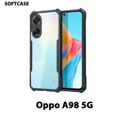 Case Transparan Oppo A98 5G Terbaru Softcase Clear Back Cover Oppo A98 5G Hitam