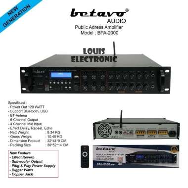 Public Adress Amplifier BETAVO BPA2000 BPA-2000 2nd Generation ORIGINAL