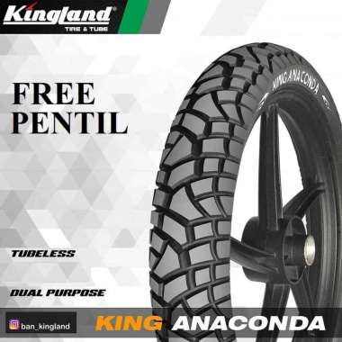 Ban Matic Kingland Anaconda 100/80-14 Tubeless Free Pentil Ban Luar Matic Ring 14 Original 100%