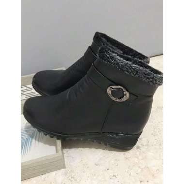 GST BLACK & BROWN / Sepatu Boots Winter Waterproof Musim Dingin Salju Anti Slip Licin Wanita 41 Blac