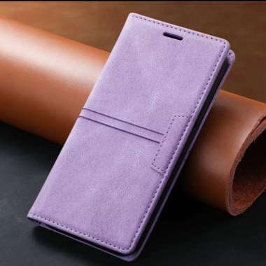 Case Vivo V21 4G/ V21 5G Flip case Premium Leather cover Sarung kulit Ungu
