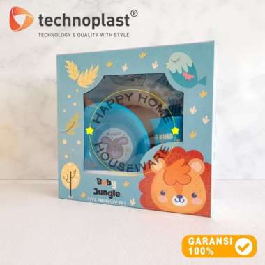 TECHNOPLAST Baby Jungle Round Tableware Set Peralatan Makan Baby Set Baby Jungle