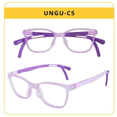 Kacamata Anak Frame & Lensa Blueray Fashion Korea [TR2022-12] UNGU-C5