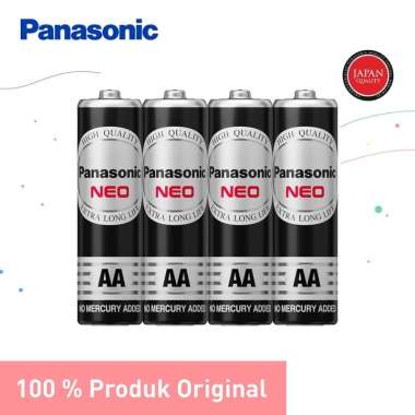 Panasonic Baterai AA Manganese Neo Hitam 4Pcs Manganese Battery SizeA2