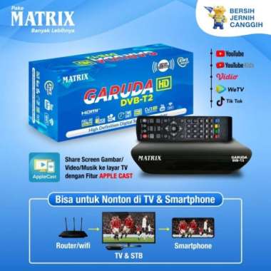 Set Top Box Matrix Dvb-T2 Garuda Biru Penangkap Tv Digital Receiver Tv Terbaik