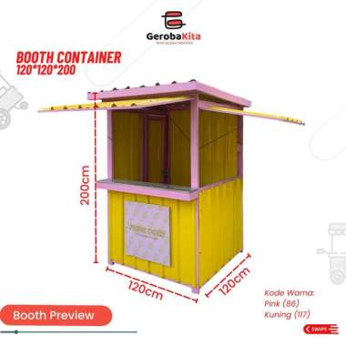 Booth Container 120x100x200 Custom Lantai