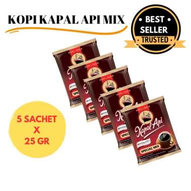 Promo Harga Kapal Api Kopi Bubuk Special Mix per 10 sachet 24 gr - Blibli