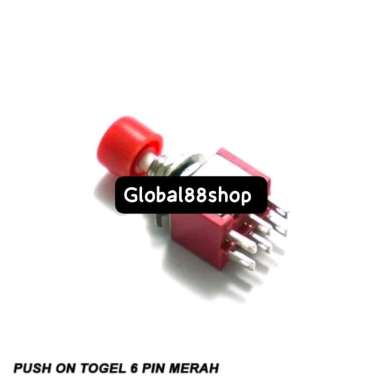 Push On Off Togel 6 Pin Merah