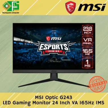 MSI Optic G243 Gaming LED Monitor 24 Inch Flat VA Panel 165Hz 1MS FHD
