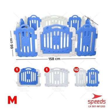 Siya ✨Free Bubblewrap Pagar Anak Bayi Speeds Lx 001-1201 Pagar Set Playground Pagar Mainan Anak Play